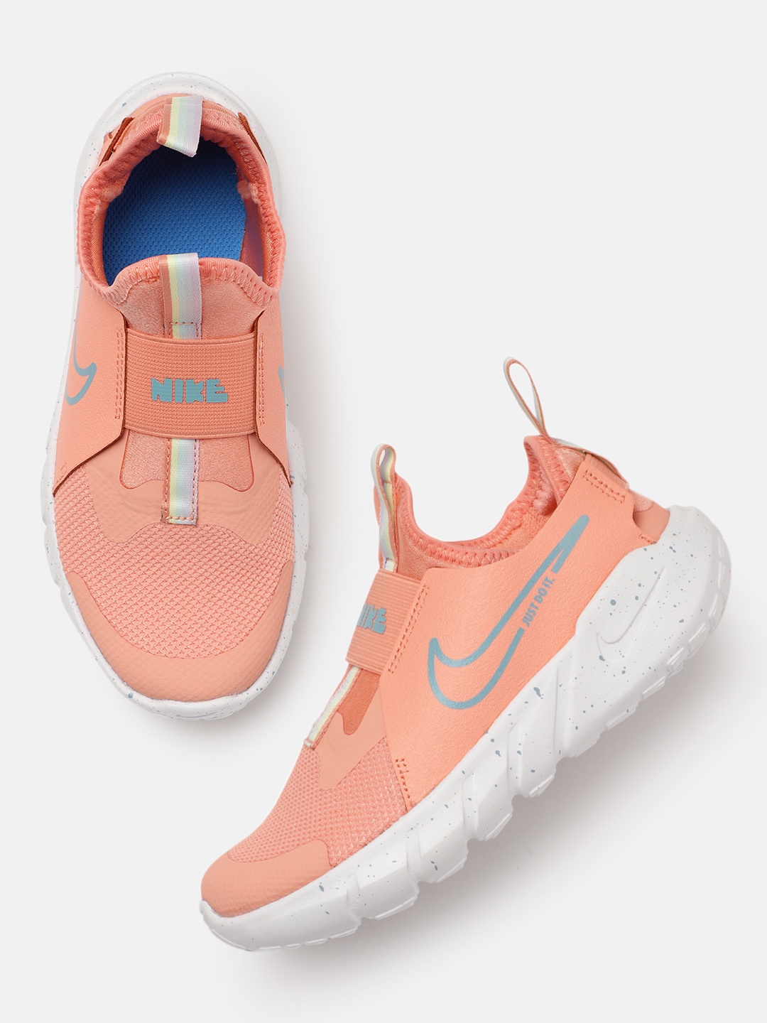 

Nike Girls Peach-Coloured Leather FLEX RUNNER 2 SDWLK (PSV) Shoes