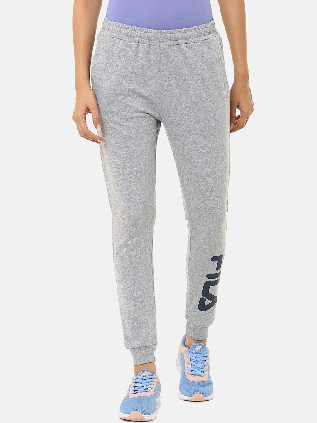 

FILA Women Cotton Acanthus Joggers, Grey