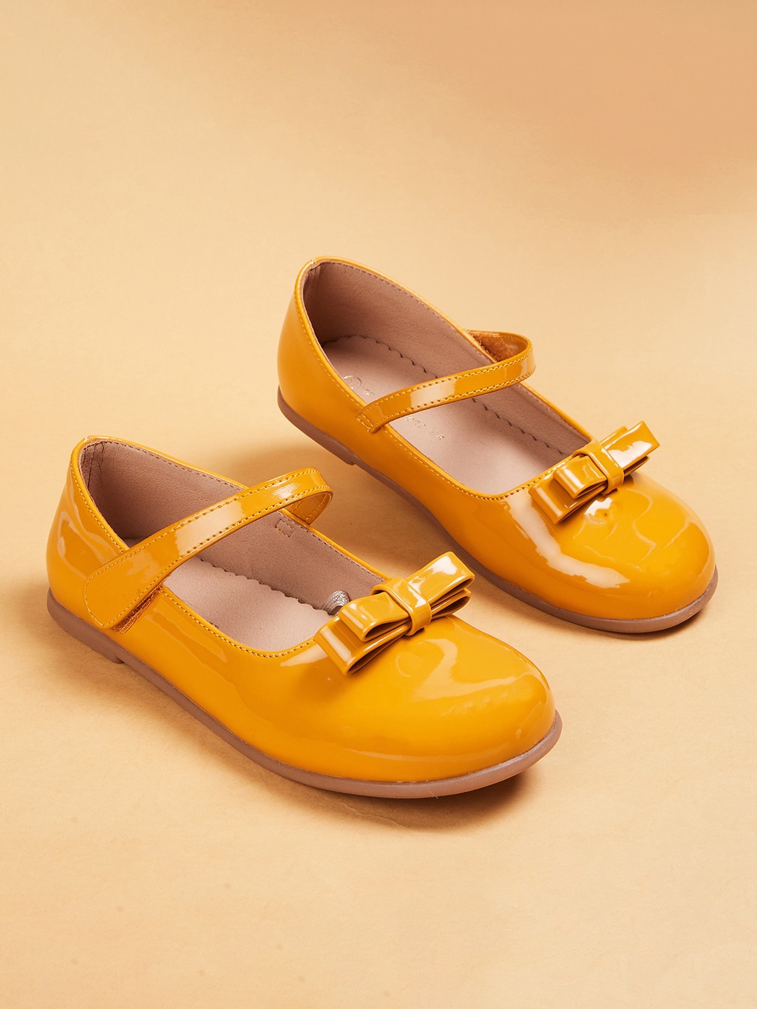 Fame Forever by Lifestyle Girls Yellow Ballerinas with Bows Flats