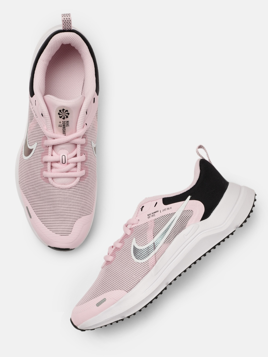 

Nike Unisex Kids Pink DOWNSHIFTER 12 NN (GS) Running Shoes