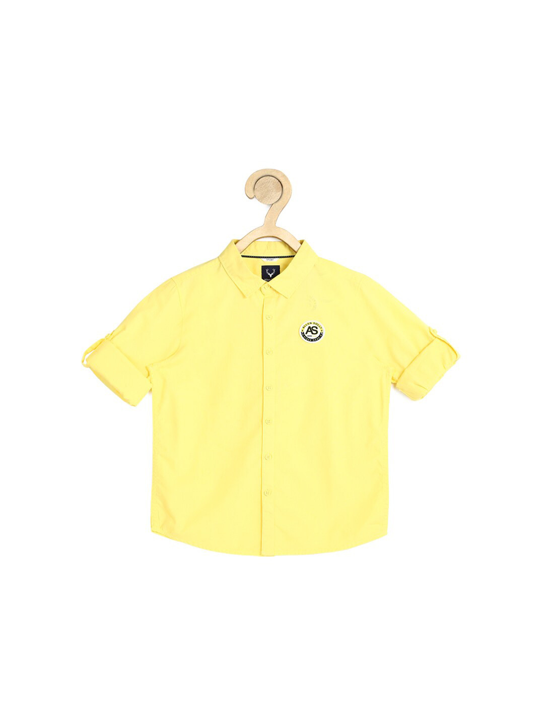

Allen Solly Junior Boys Yellow Slim Fit Casual Shirt