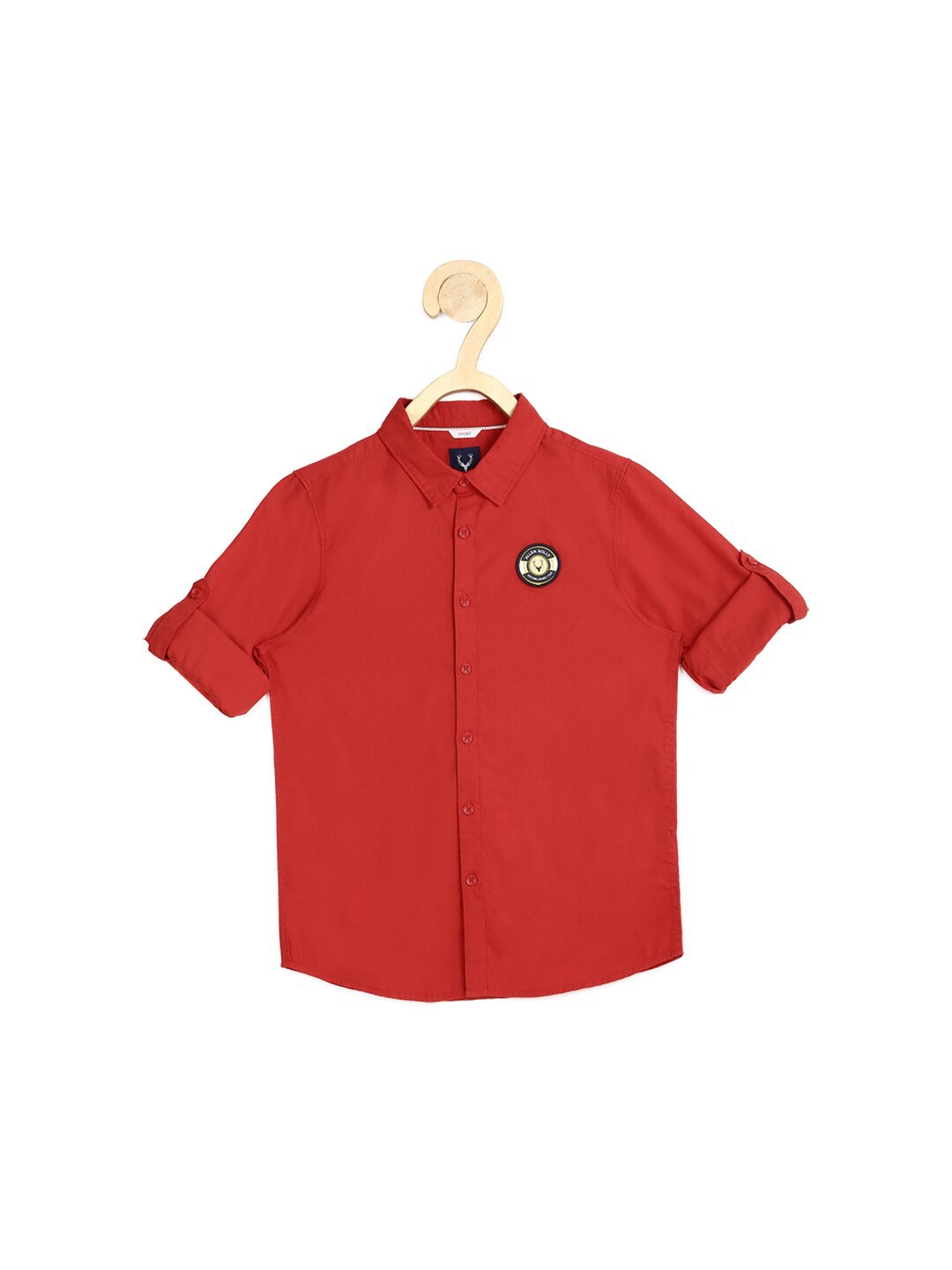 

Allen Solly Junior Boys Red Slim Fit Casual Shirt