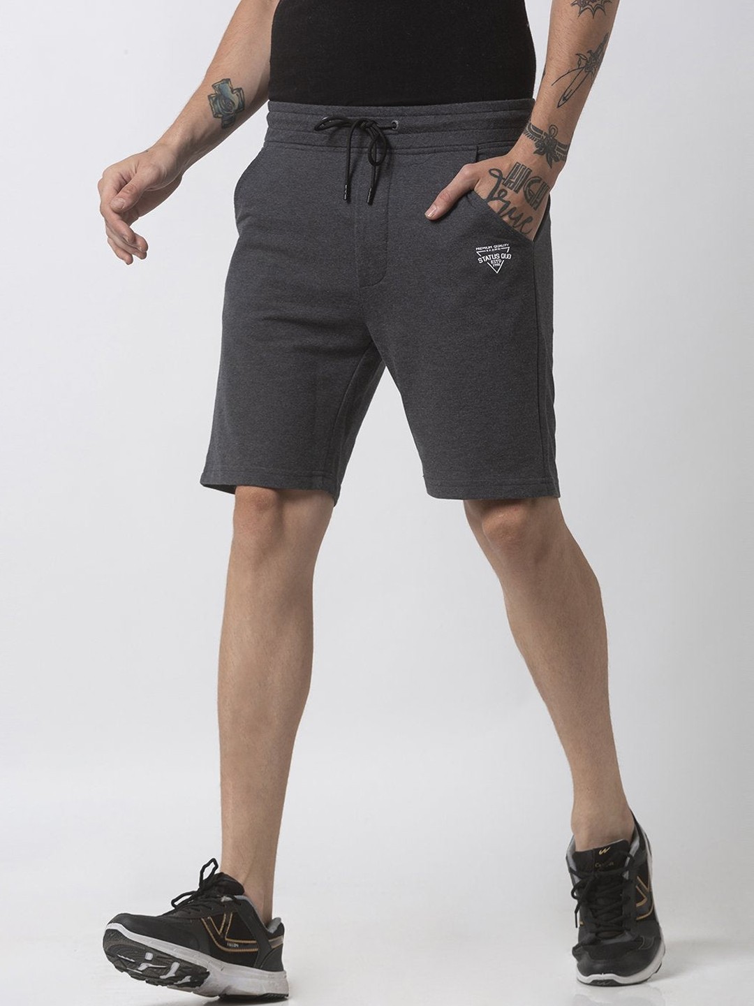 

Status Quo Men Blue Cotton Sports Shorts