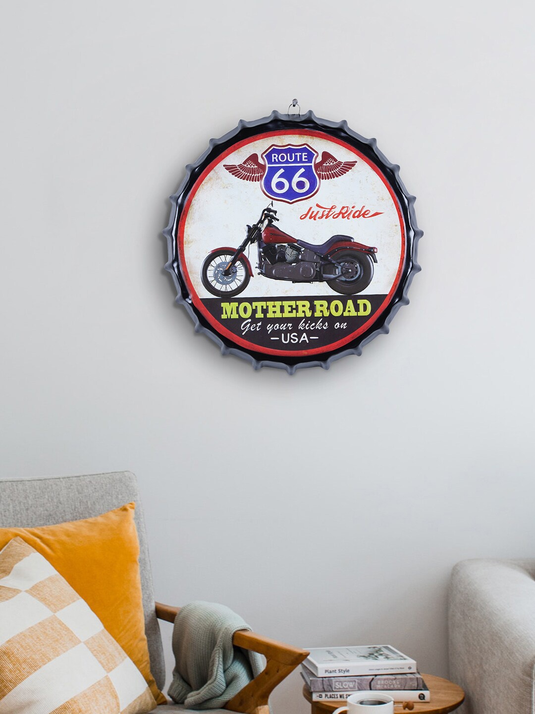 

HomeTown Blue & White Vintage Car Wall Decor
