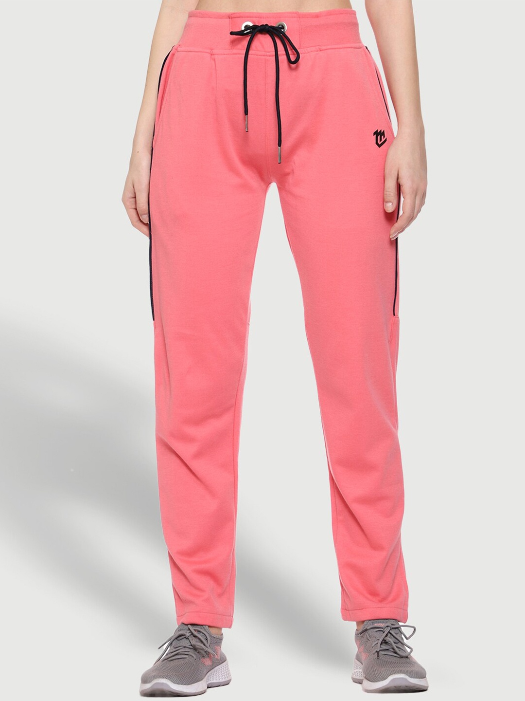 

Mark Leute Women Pink Solid Track Pants