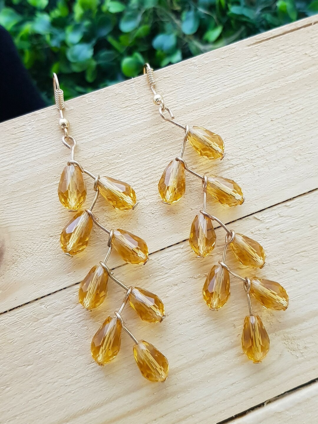 

GRIIHAM Yellow Contemporary Ear Cuff Earrings