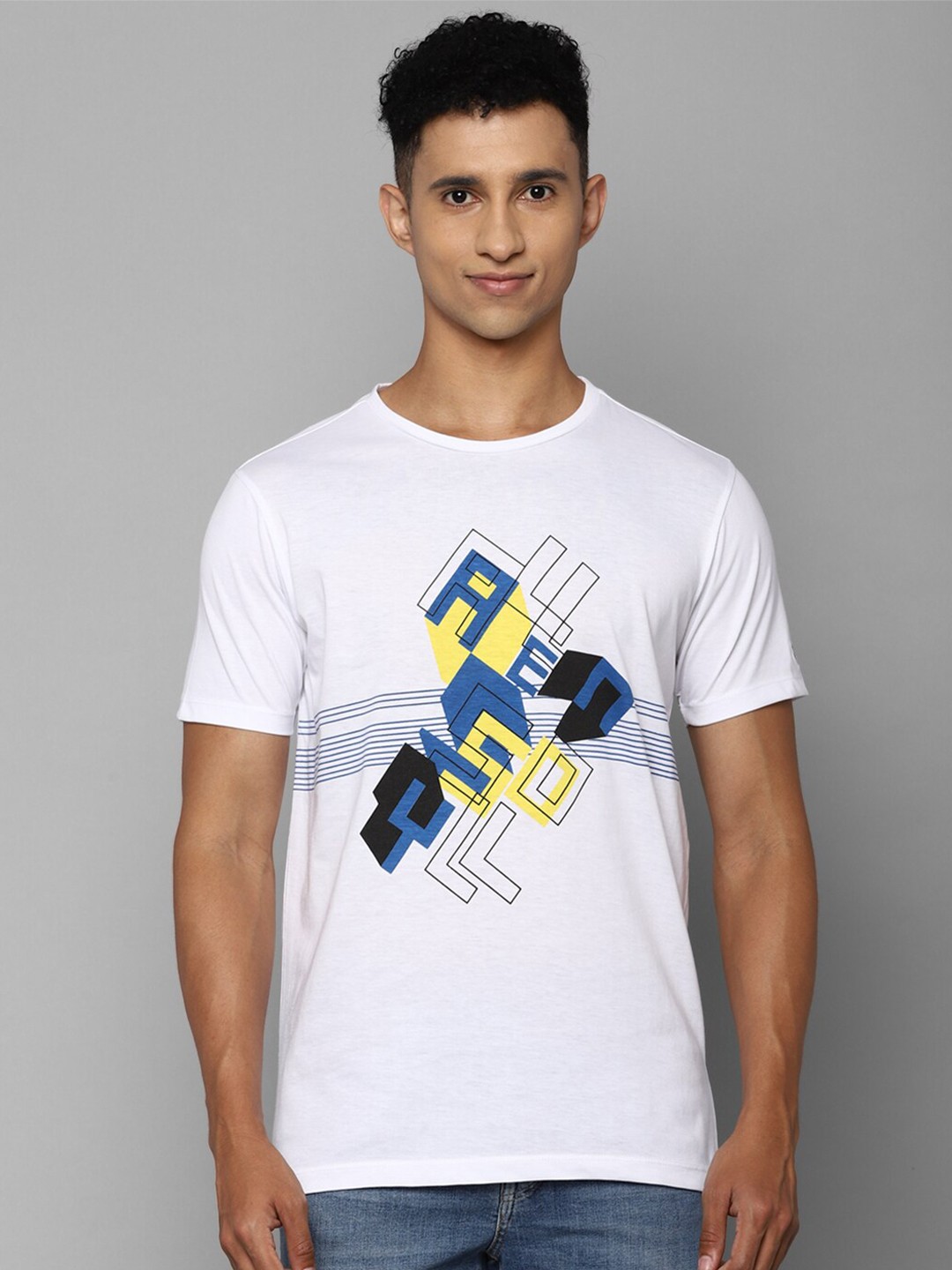 

Allen Solly Sport Men White Typography Printed Pure Cotton T-shirt