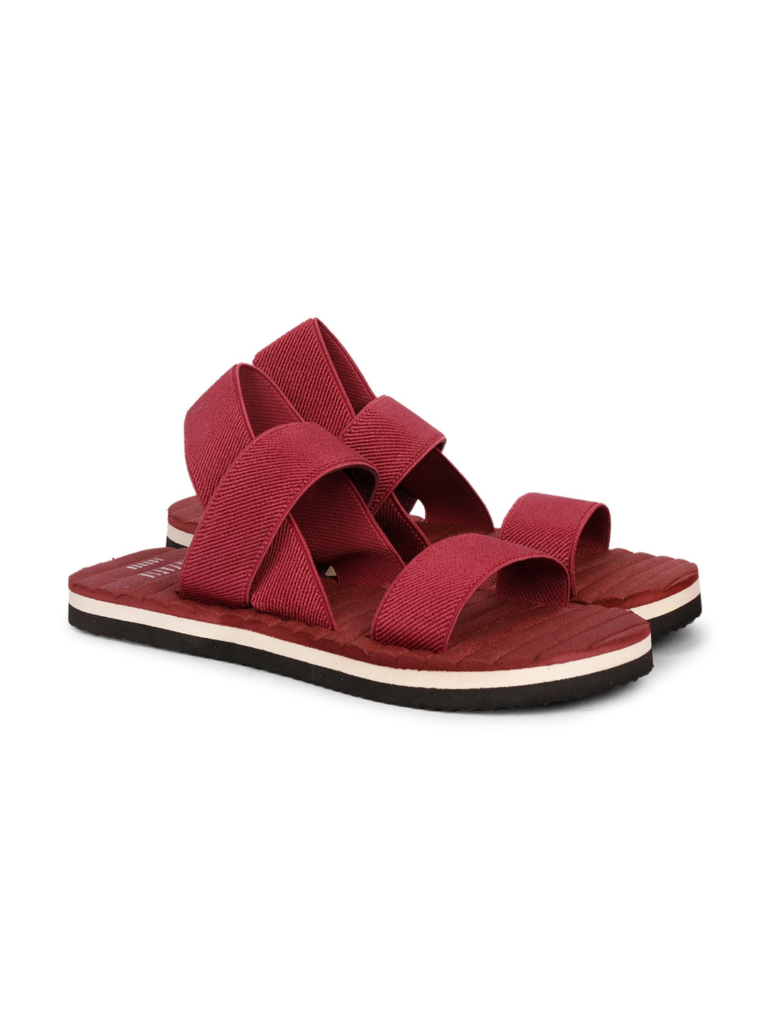 

MOZAFIA Men Red Embellished Open Toe Flats