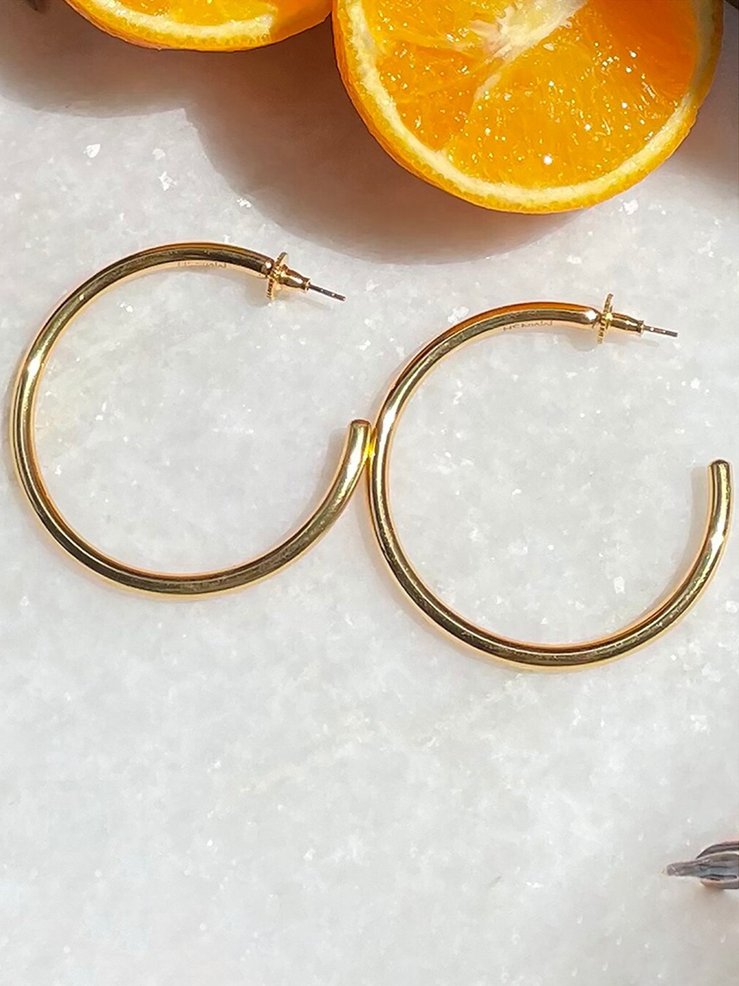 

MNSH Gold-Toned Contemporary Hoop Earrings