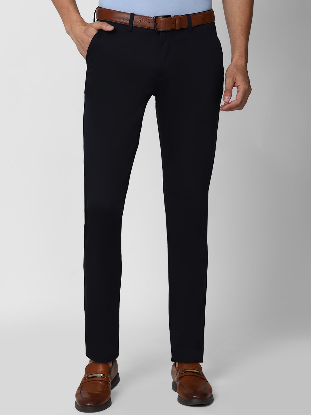 

Peter England Casuals Men Black Slim Fit Trousers