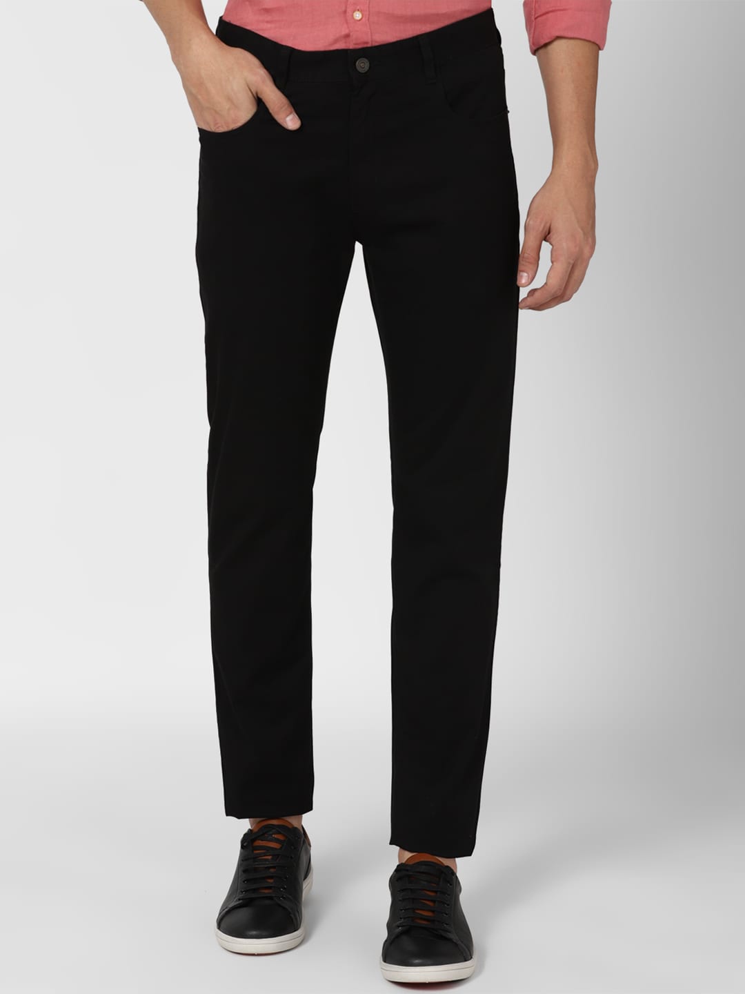 

Peter England Casuals Men Black Slim Fit Trousers