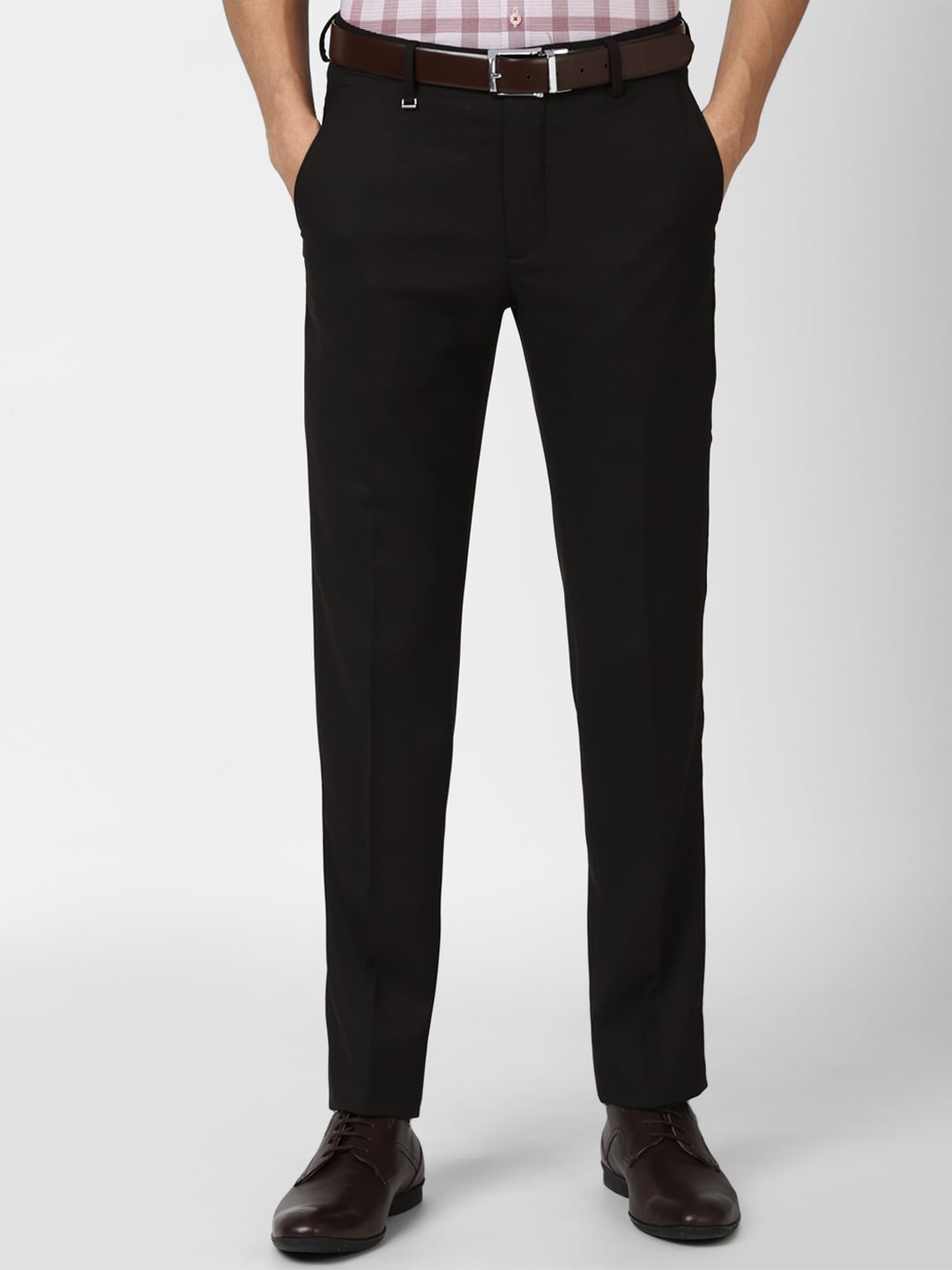 

Van Heusen Men Black Slim Fit Trousers