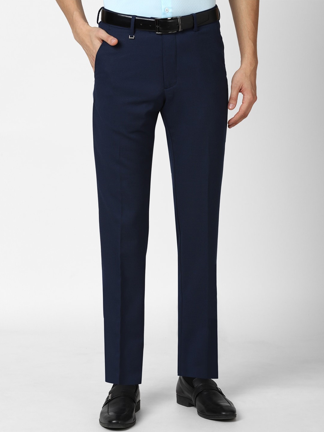 

Van Heusen Men Navy Blue Slim Fit Trousers