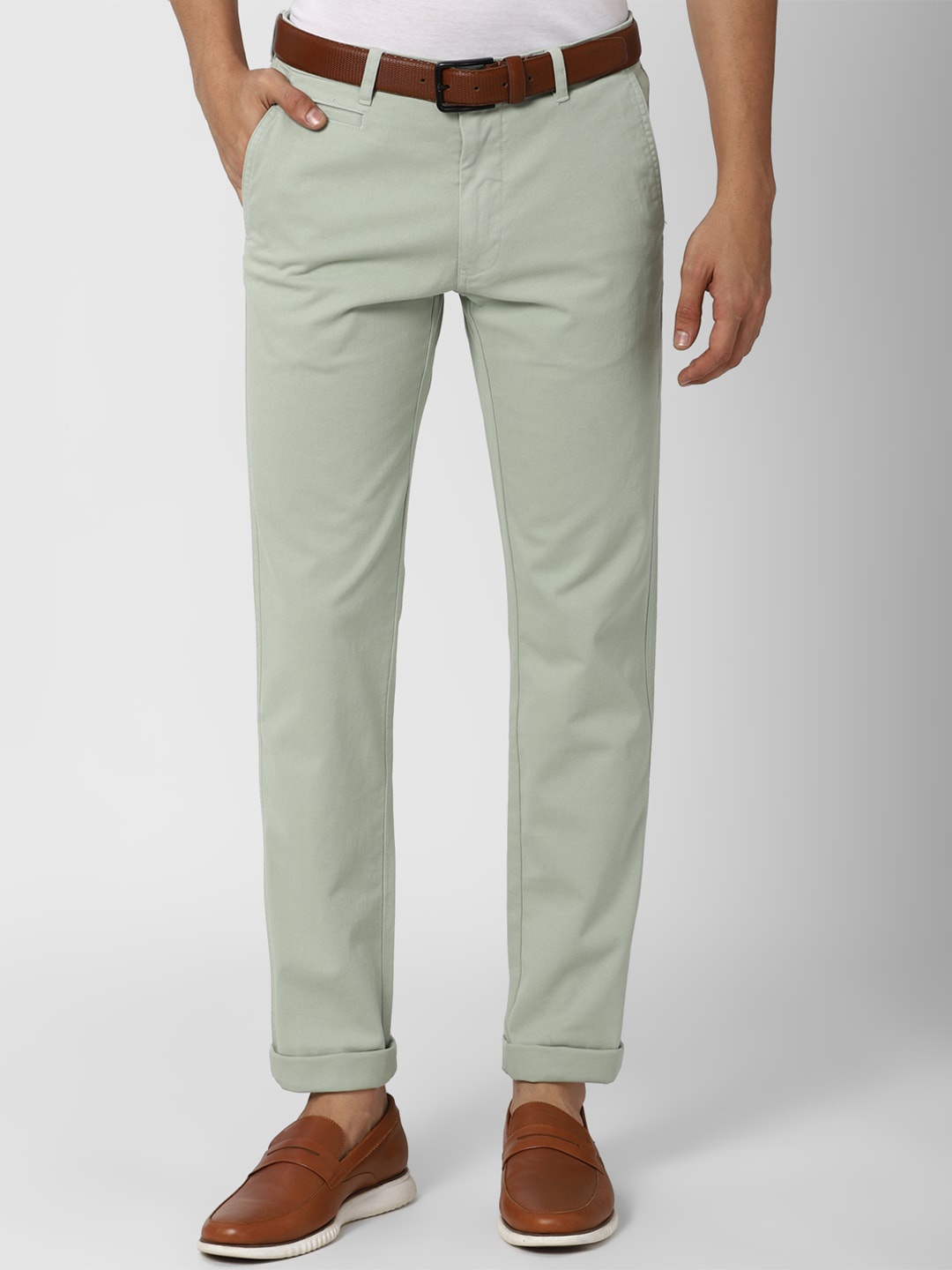 

Van Heusen Sport Men Green Slim Fit Trousers