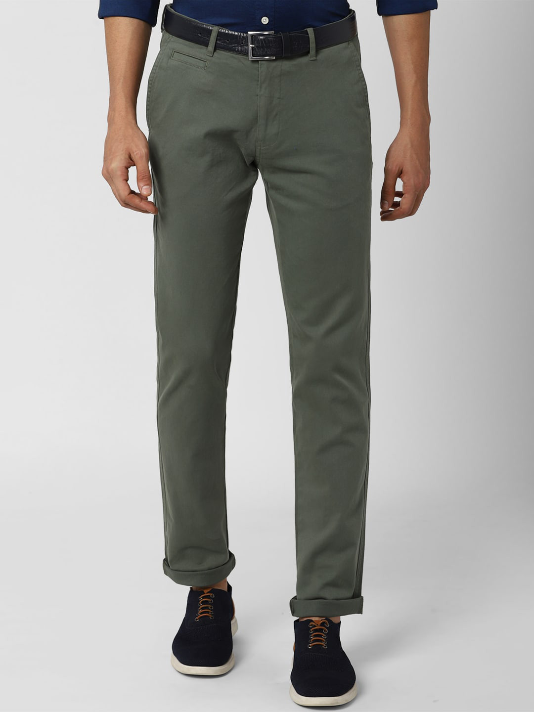 

Van Heusen Sport Men Olive Green Slim Fit Trousers