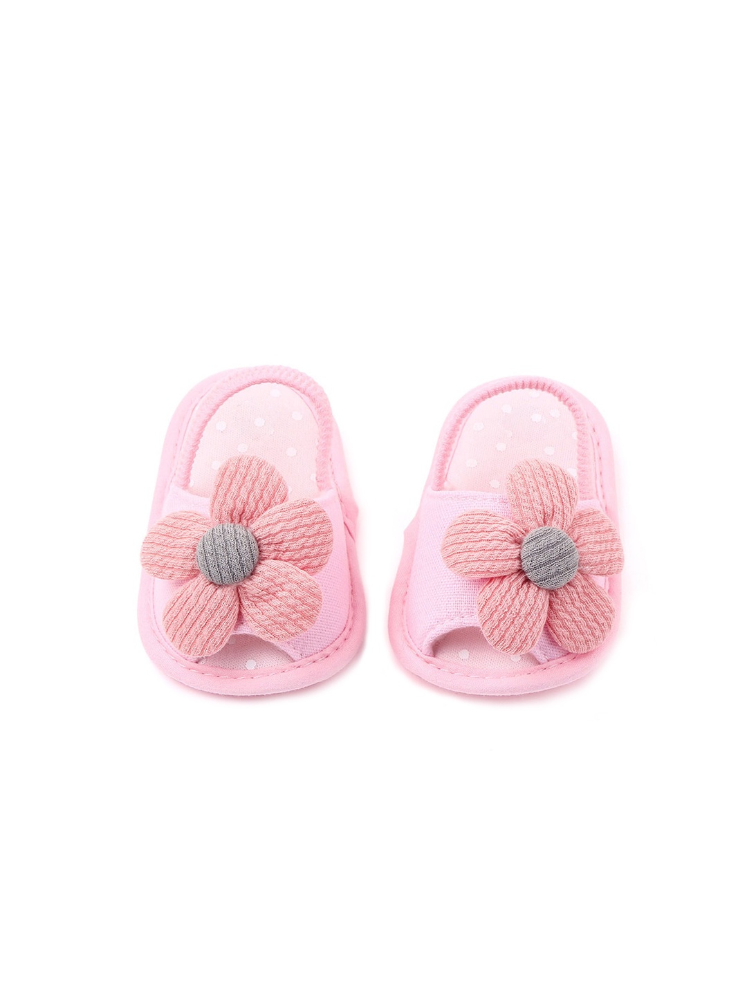 

Hopscotch Infant Girls Pink Floral Booties