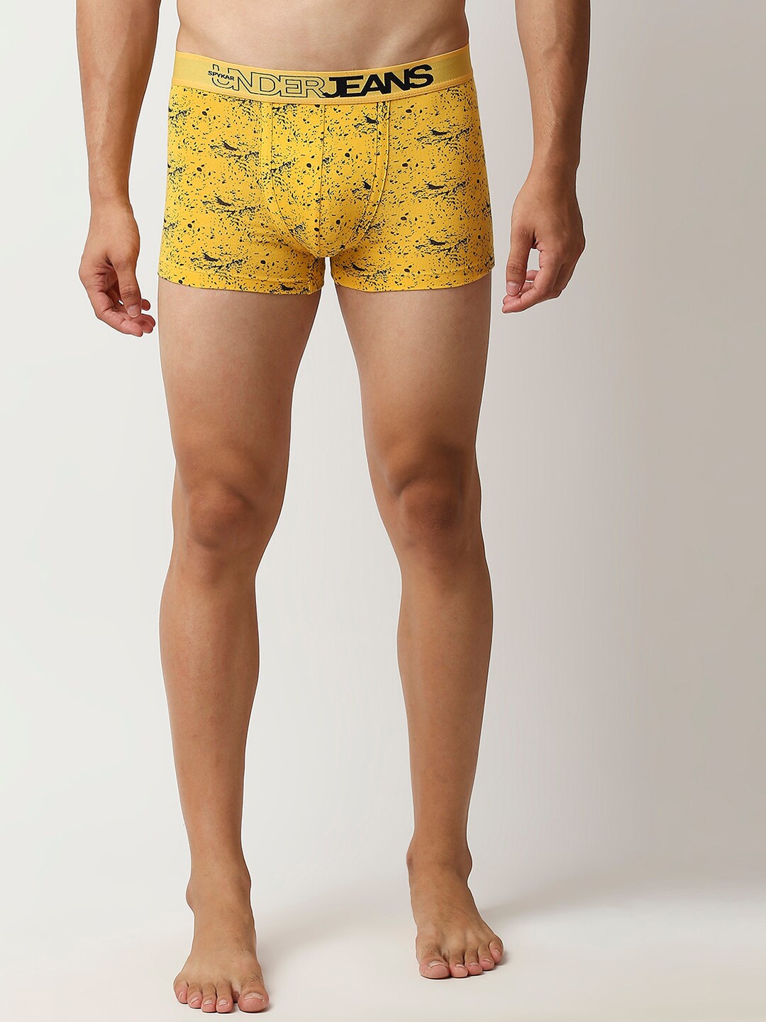 

Underjeans by Spykar Men Cotton Blend Trunk, Yellow
