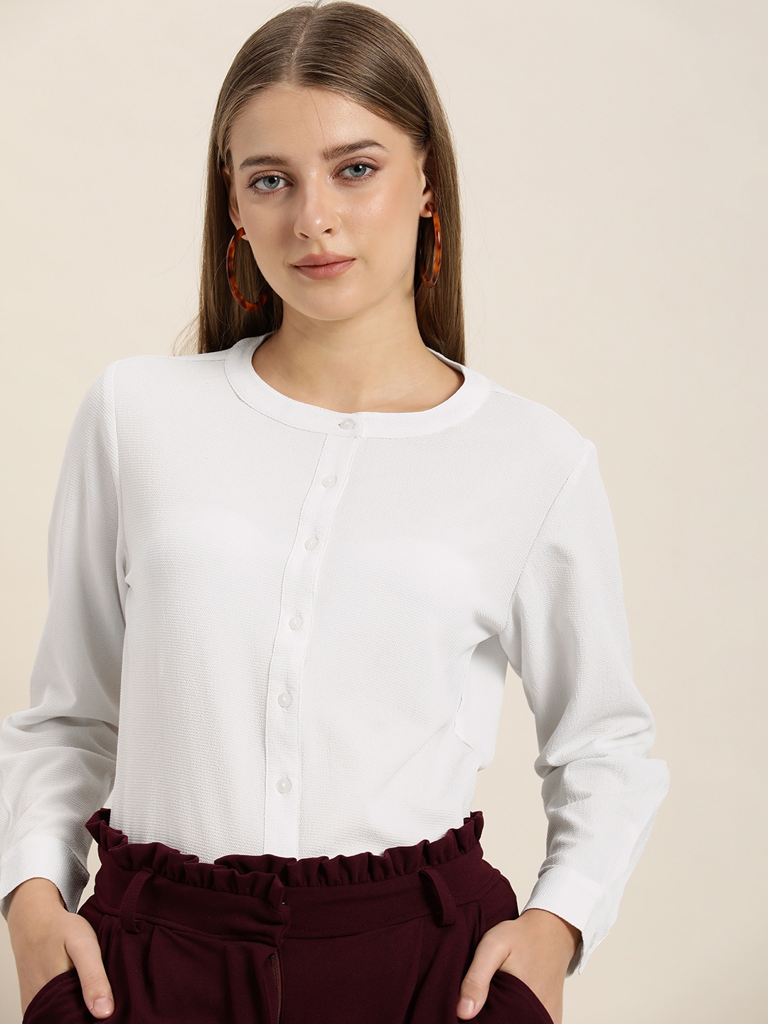 

her by invictus White Shirt Style Top