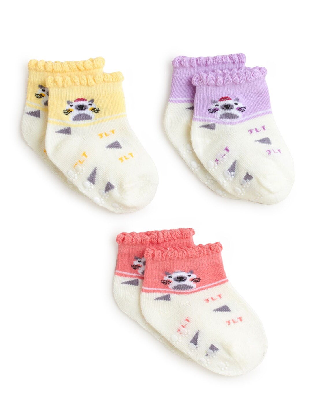 

Hopscotch Boys Pack Of 3 Assorted Cotton Ankle-Length Socks