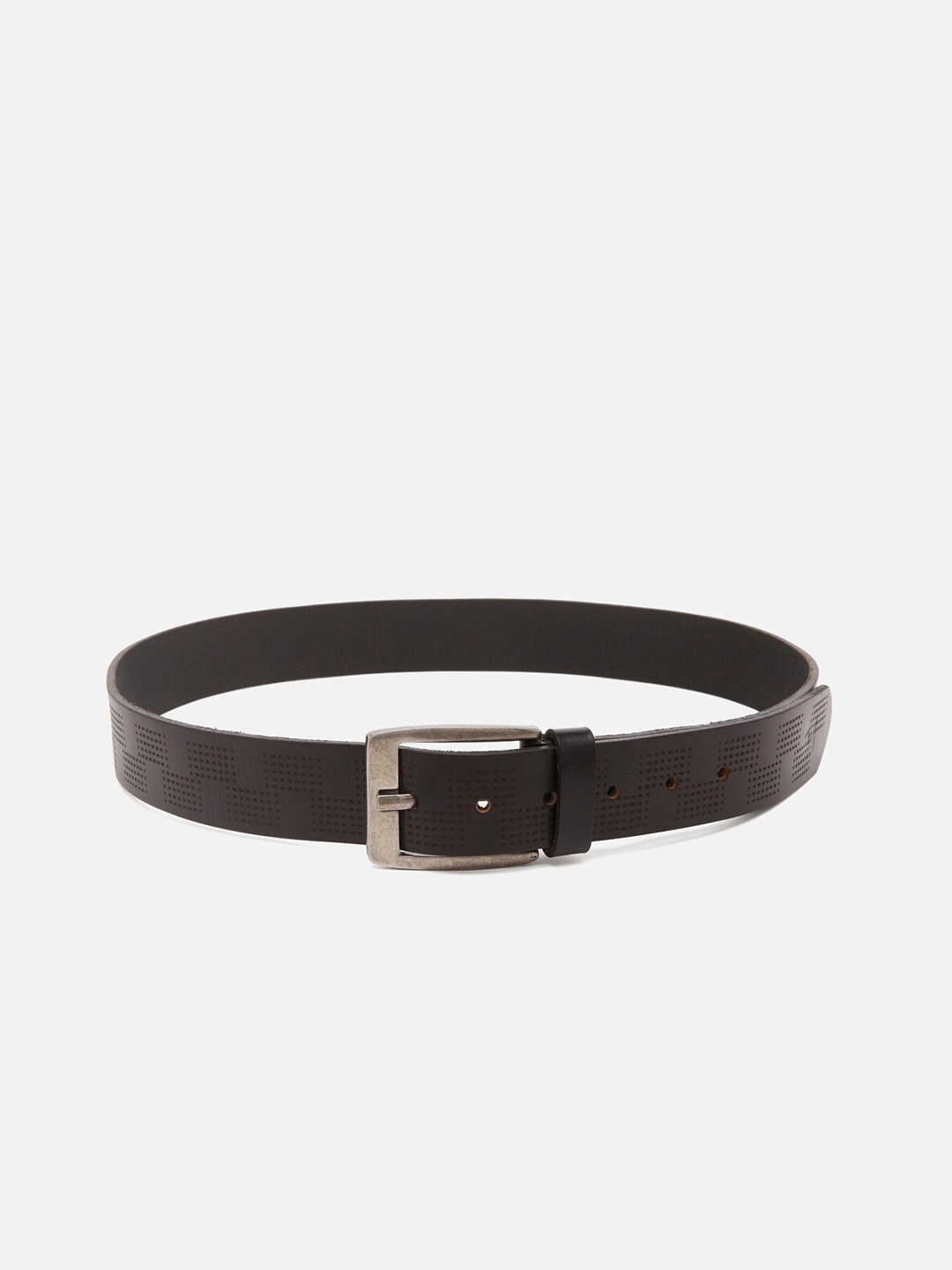 

SPYKAR Men Black Leather Belt