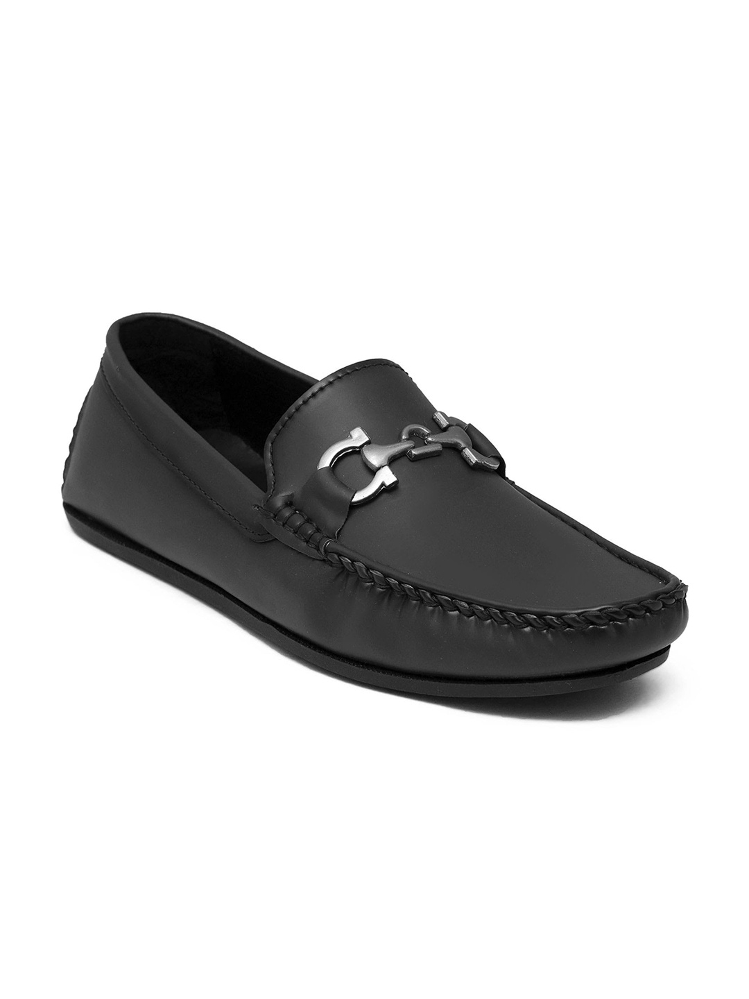 

Ferraiolo Men Black Synthetic Leather Loafers