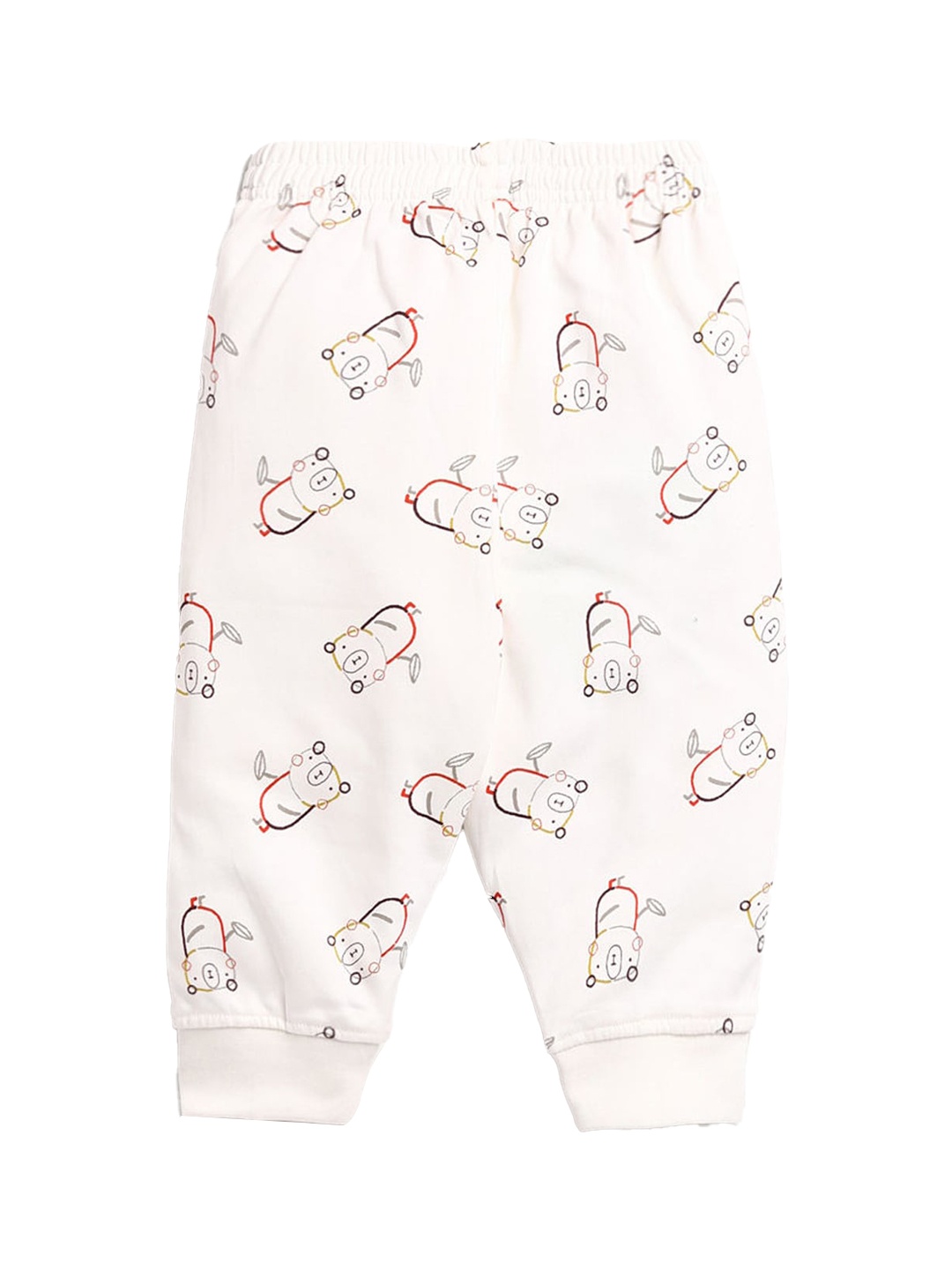

Hopscotch Boys Beige & Black Printed Joggers