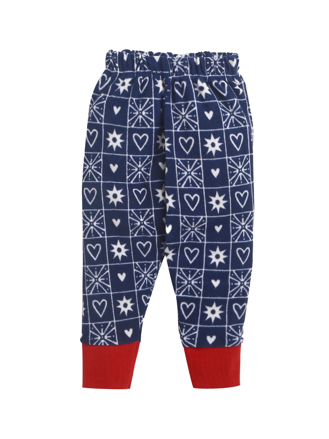 

Hopscotch Boys Navy Blue Graphic Printed Joggers