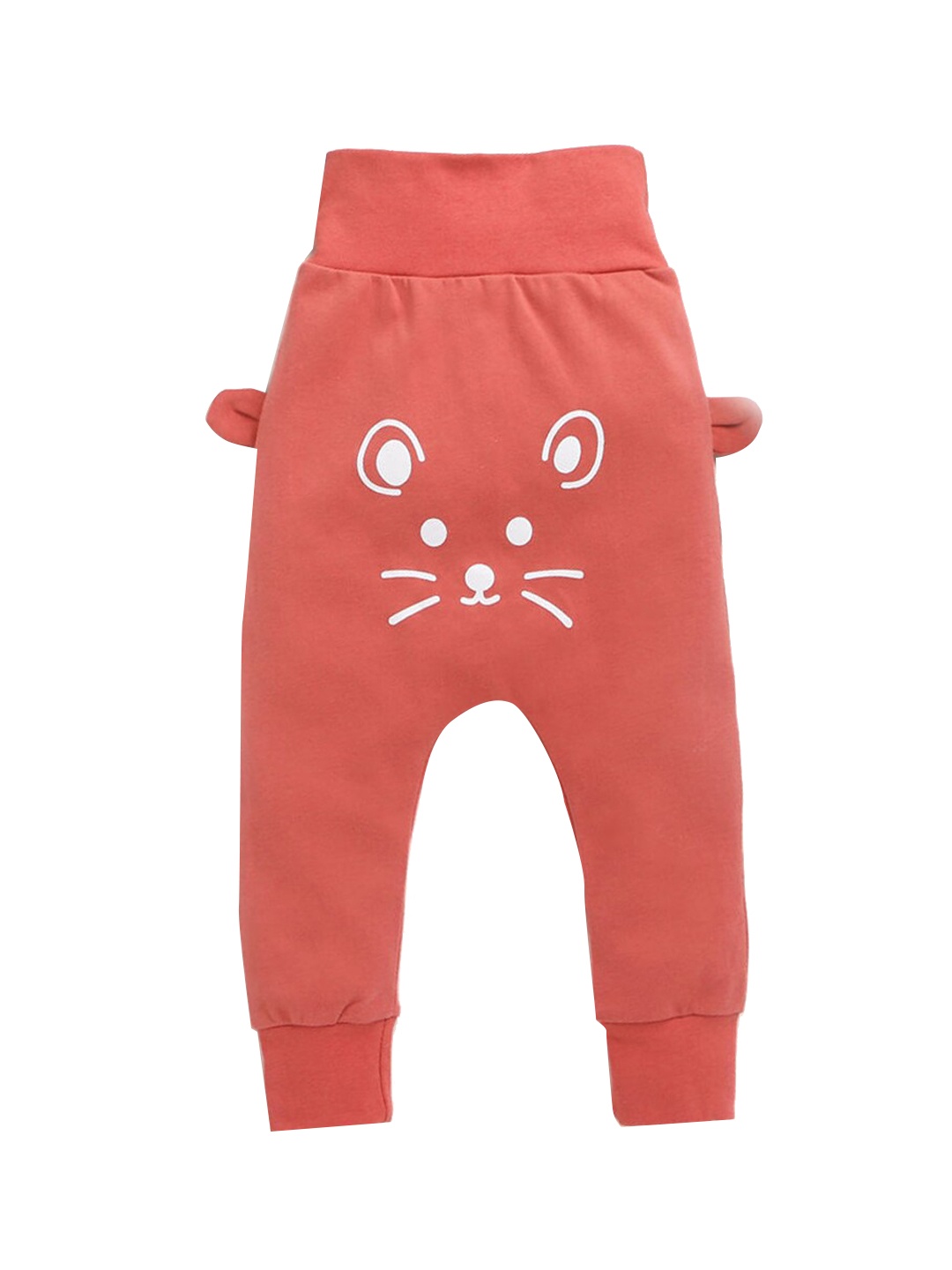 

Hopscotch Girls Red Printed Track Pant