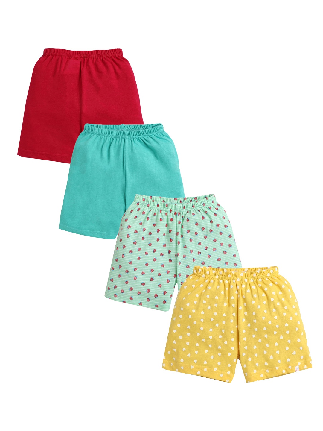 

Hopscotch Girls Set Of 4 Multicoloured Shorts, Multi