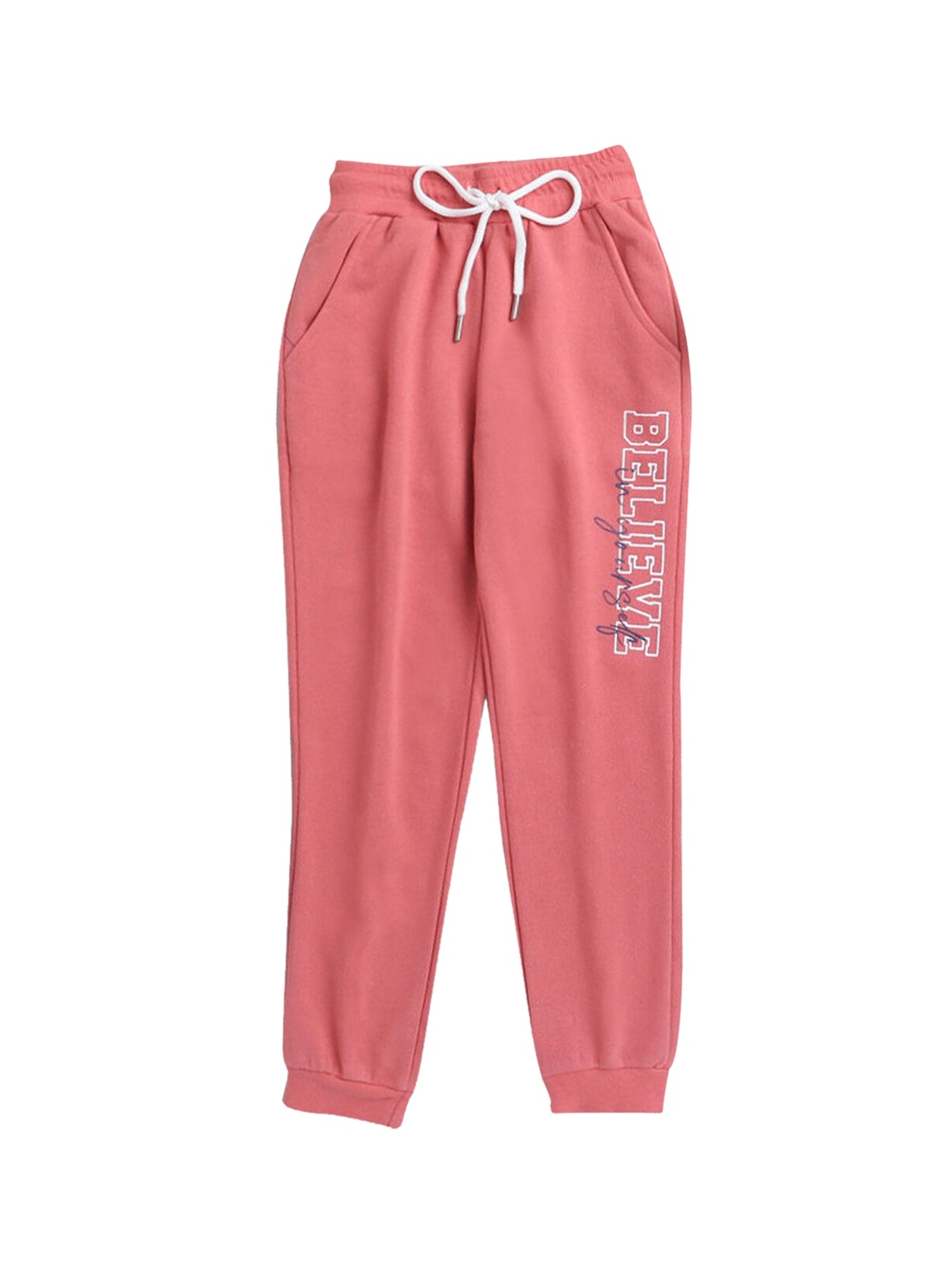 

Hopscotch Girls Pink Typography Print Joggers