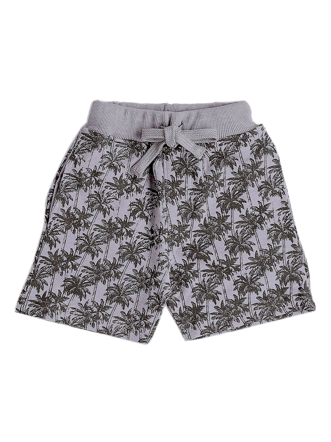 

Hopscotch Boys Grey Tropical Printed Shorts