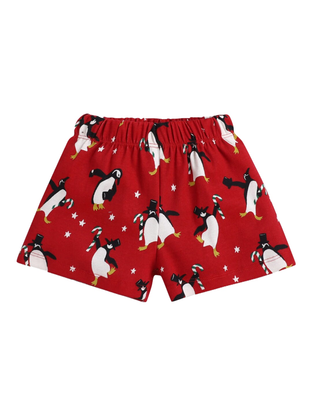

Hopscotch Girls Red Printed Shorts