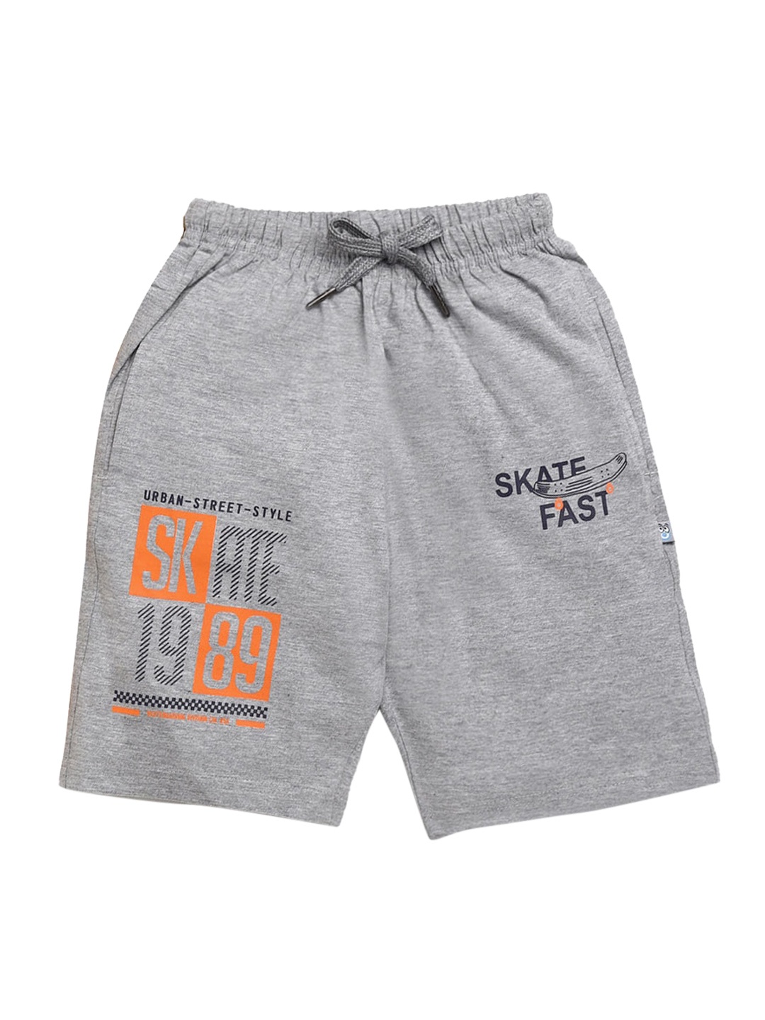 

Hopscotch Boys Grey Printed Shorts