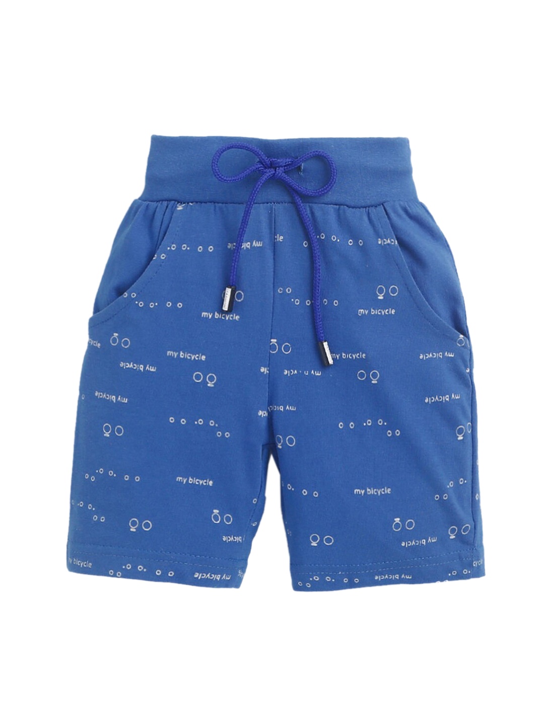 

Hopscotch Boys Blue Printed Shorts