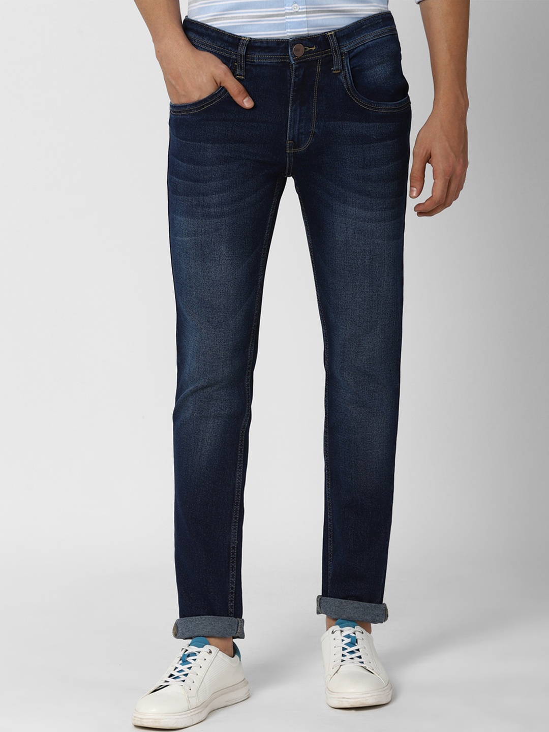 

Van Heusen Sport Men Navy Blue Skinny Fit Heavy Fade Jeans