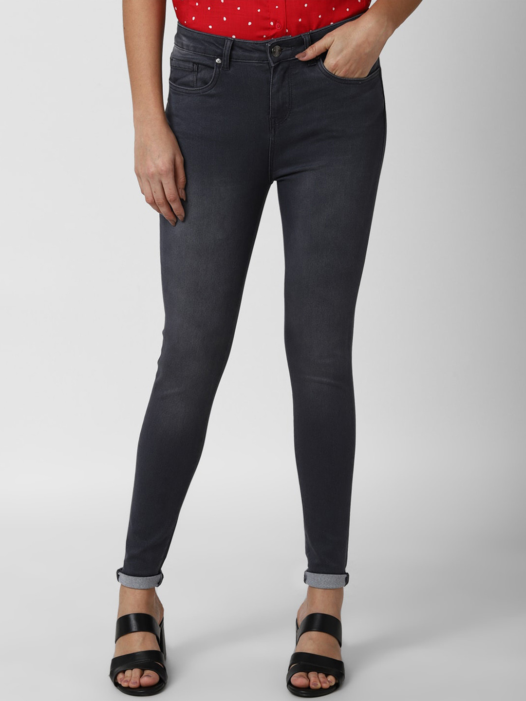 

Van Heusen Woman Women Grey Slim Fit Jeans