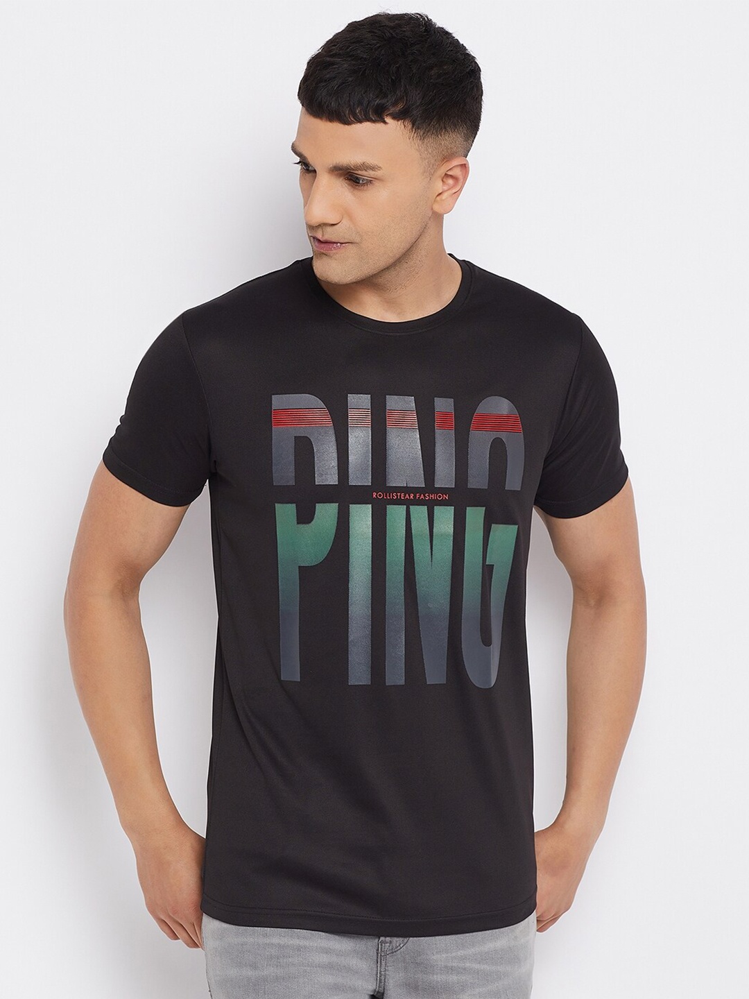 

Parcel Yard Men Black Typography Printed T-shirt