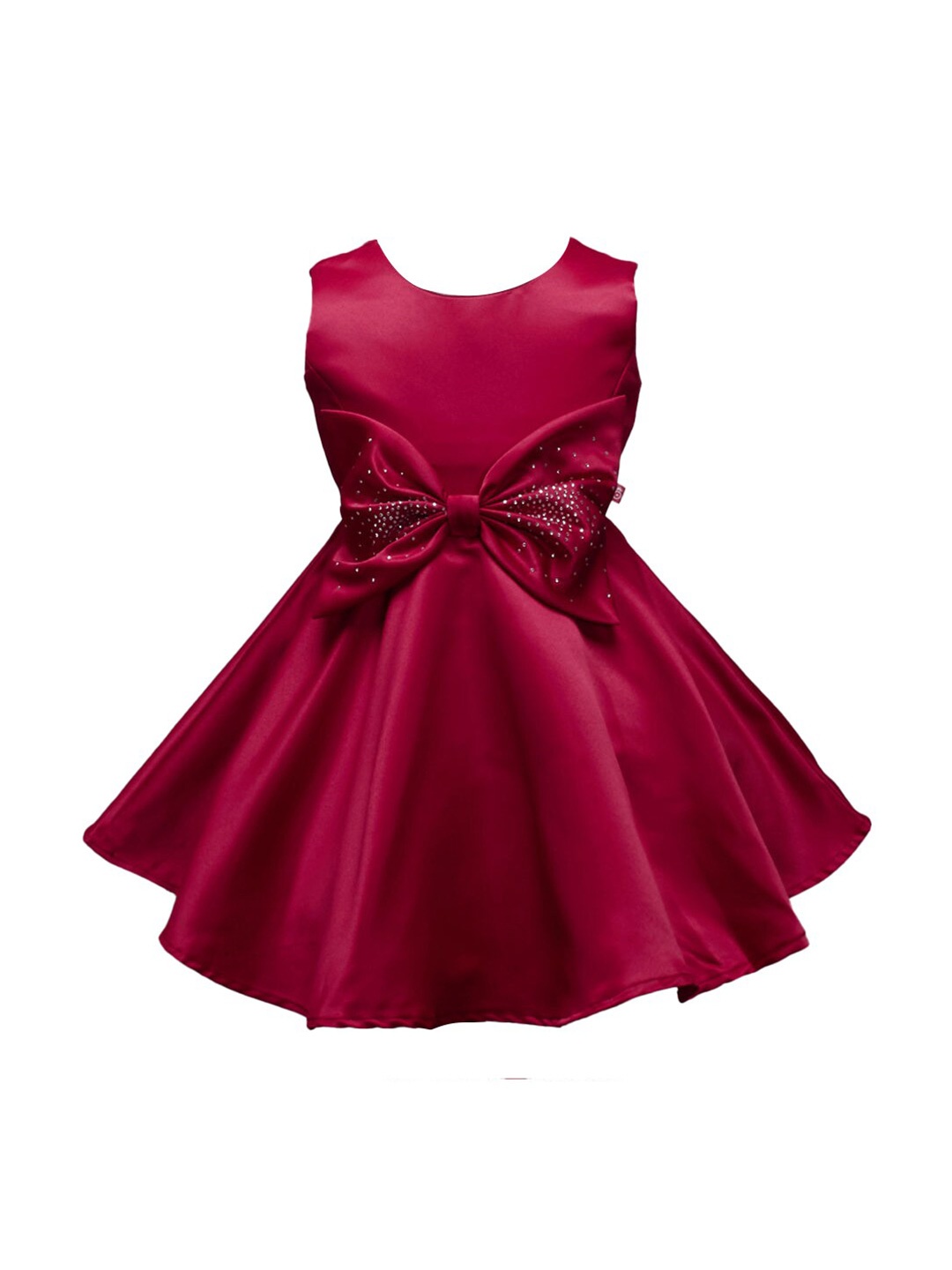 

Hopscotch Girls Red Fit & Flare Satin Dress