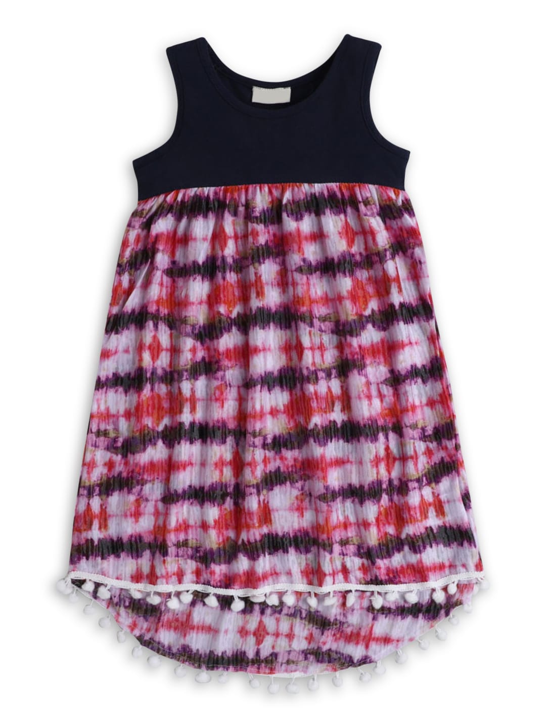 

Hopscotch Girls Multicoloured Tie & Dyed Empire Dress, Multi