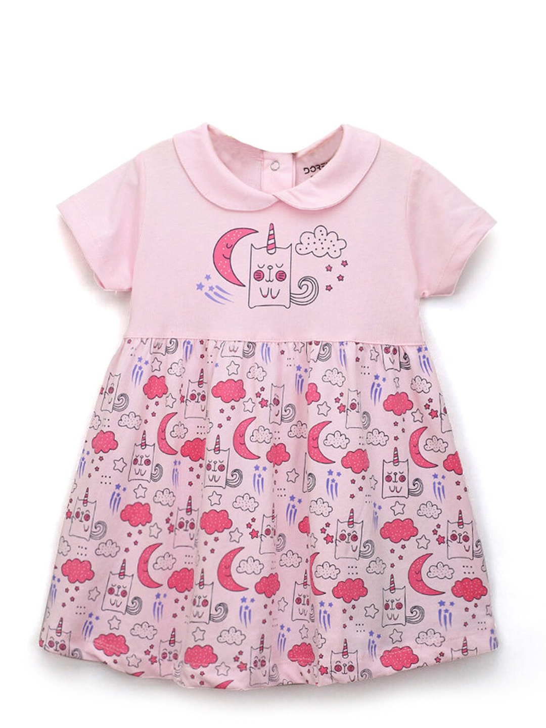 

Hopscotch Pink Floral Peter Pan Collar Dress