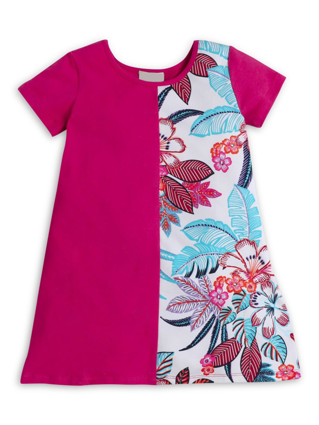 

Hopscotch Girls Pink Multicoloured Half & Half A-Line Dress