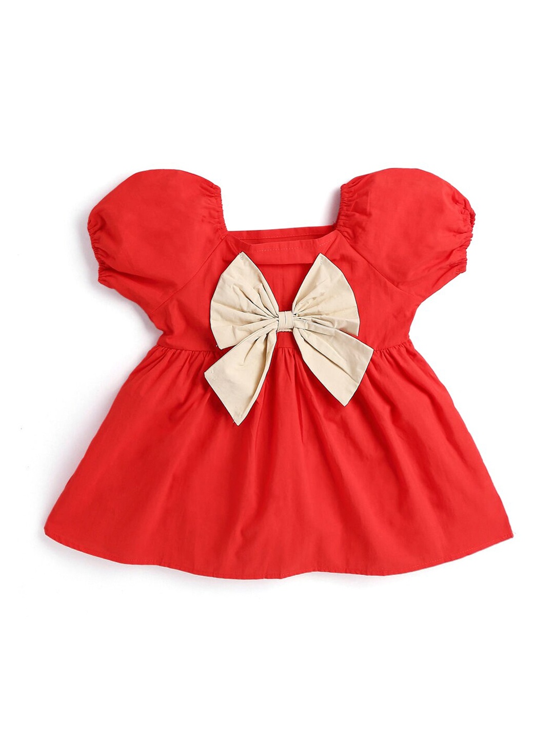 

Hopscotch Red Peplum Dress