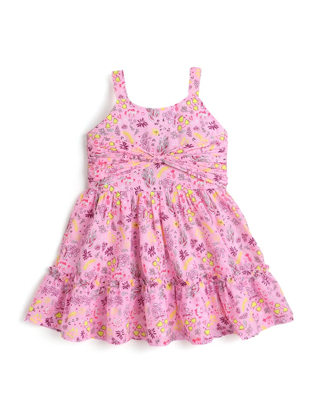 

Hopscotch Pink Floral A-Line Dress