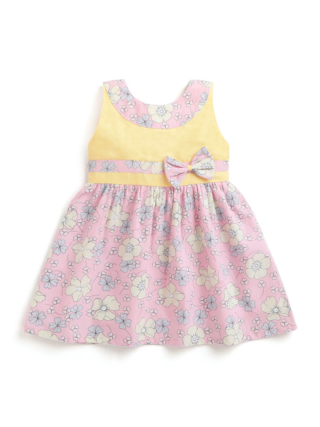 

Hopscotch Girls Pink & Yellow Floral Dress