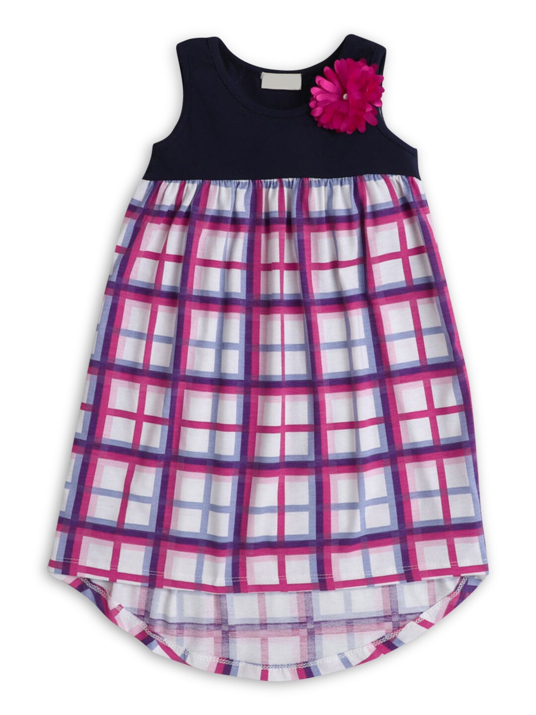 

Hopscotch Girls Multicoloured Checked A-Line Dress, Multi