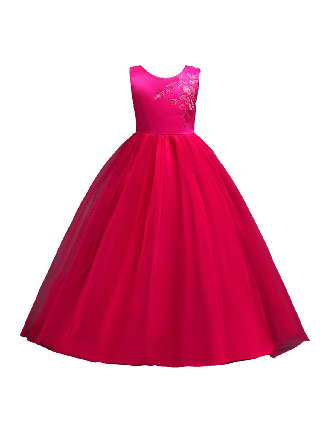 

Hopscotch Girls Red Floral Gown