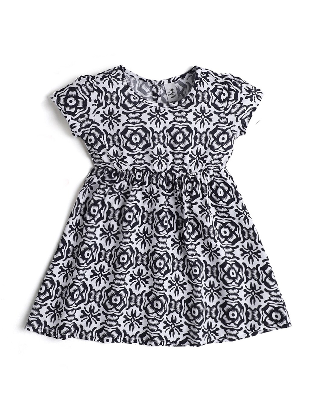 

Hopscotch Girls White Ethnic Motifs Dress