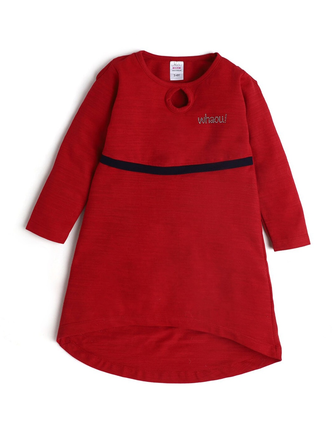 

Hopscotch Kids-Girls Red T-shirt Dress