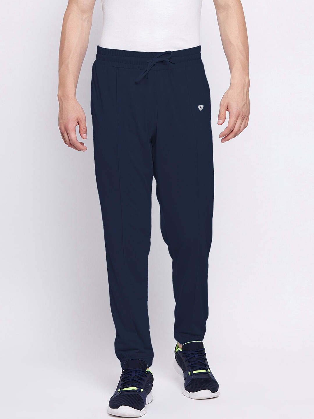 

FRENCH FLEXIOUS Men Navy Blue Solid Track Pants