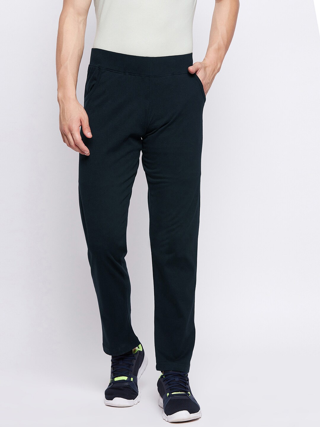 

FRENCH FLEXIOUS Men Navy Blue Track Pants